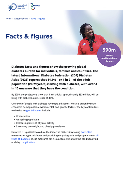 IDF Diabetes Facts & Figures (International Diabetes Federation)